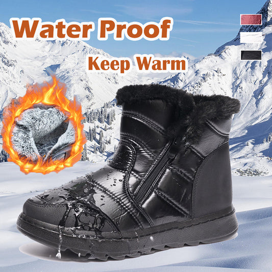 Winter Women's Waterproof and Warm Fleece Snow Boots